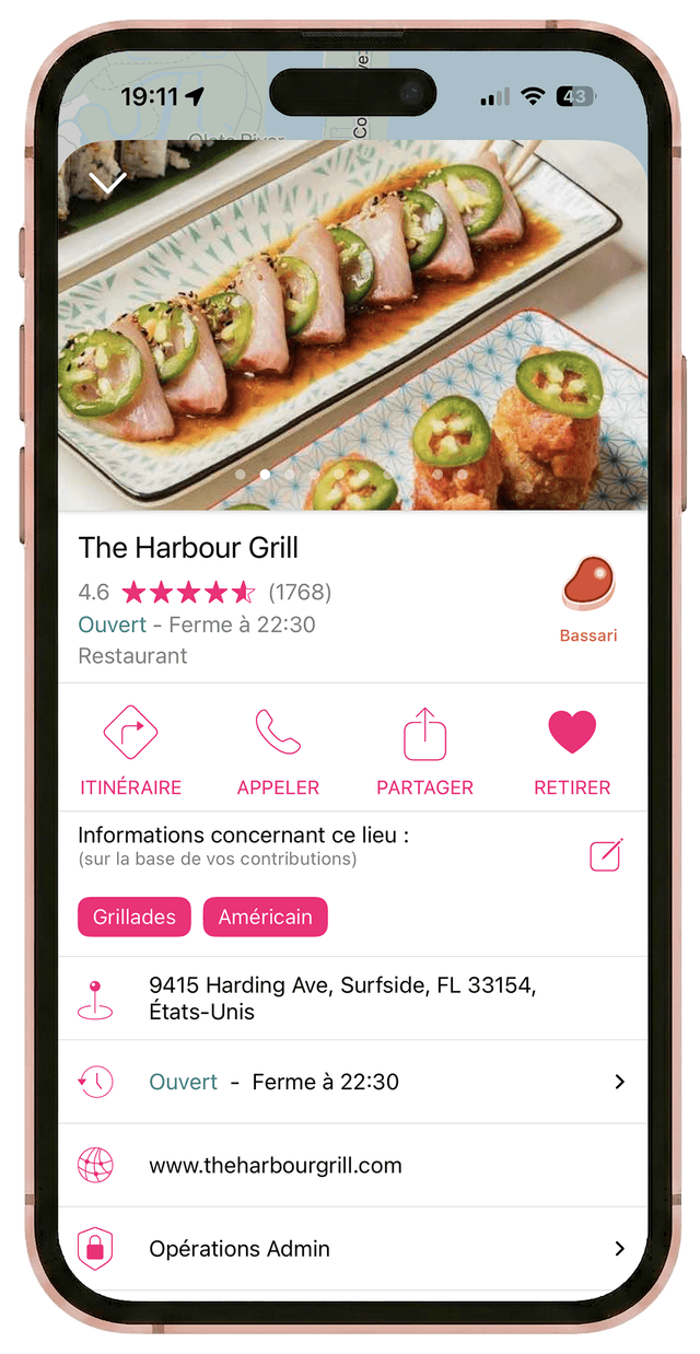 KiaduKasher — Fiche restaurant casher